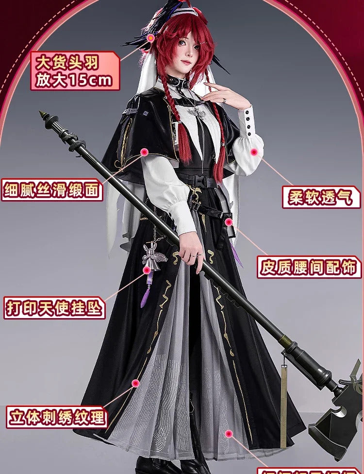 Arknights Gracebearer Cosplay Costume Feathered Serpent Sister Uniform Halloween Carnival Party Christmas Play Role Clothing
