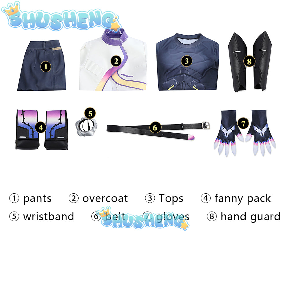 Game Valorant Vyse Cosplay Costume Sentinel Vyse Agent Rose Women Punk Uniform Halloween Party Outfit