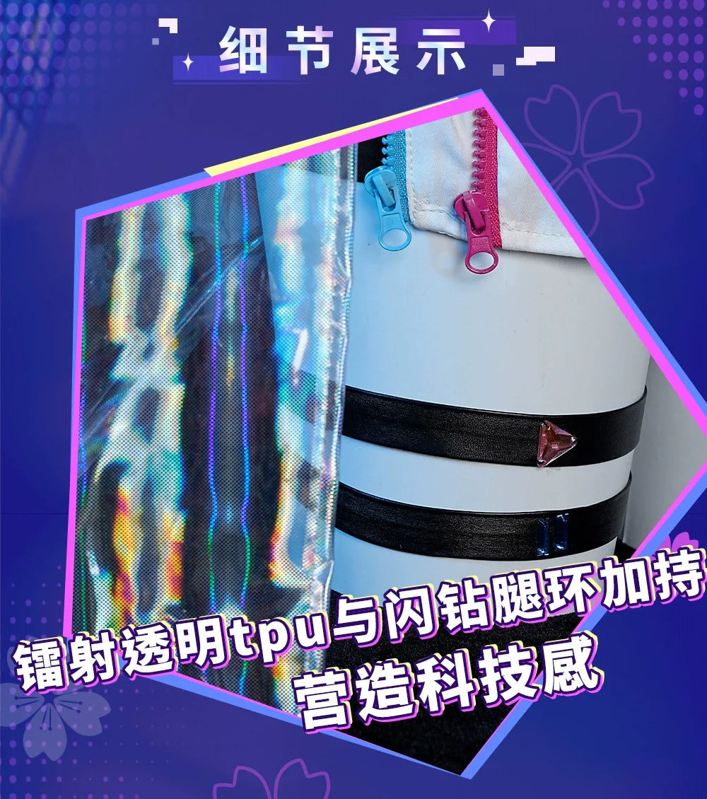 IN STOCK Genshin Impact Yae Miko Cosplay Costume Handsome Leather Jacket Belt Nail Earrings Dress Party Carnival Uniform New Set