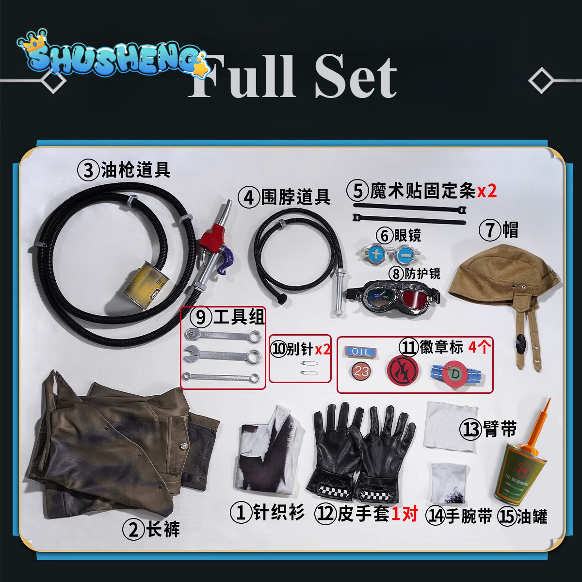 Game Identity V Demi Bourbon Barmaid Cosplay Costume Combustion promoter Uniform Accessories Props Halloween Party Women
