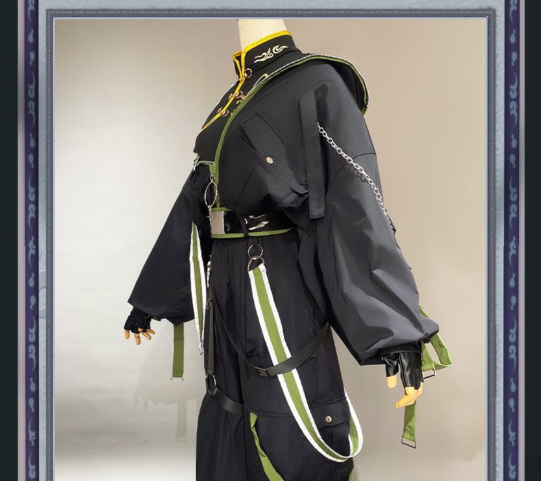 Xiao Game Genshin Impact Subduing demons Xiao Cosplay Costume Coat props accessories Ring tattoo handsome Halloween party set