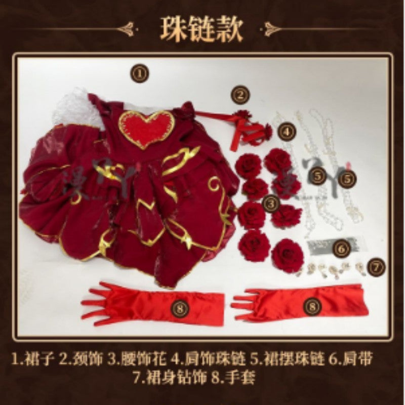Identity V Specimen Gallery Bloody Queen Official Cosplay Costume Women's Long Dress Game Full Of Suit Character Roleplay Outfit