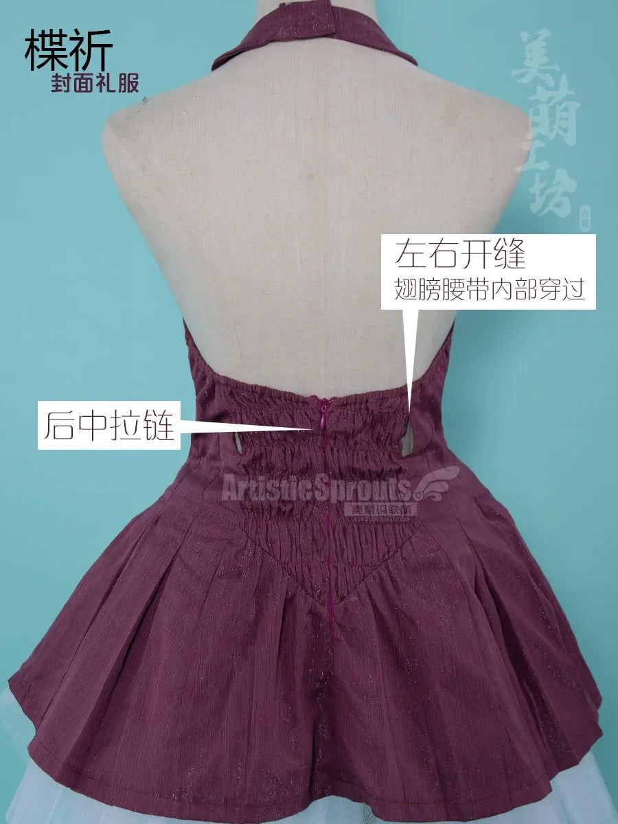 Anime Guilty Crown Inori Yuzuriha Cosplay Costume Women's new elegant Halloween party dress wig accessories props uniform set