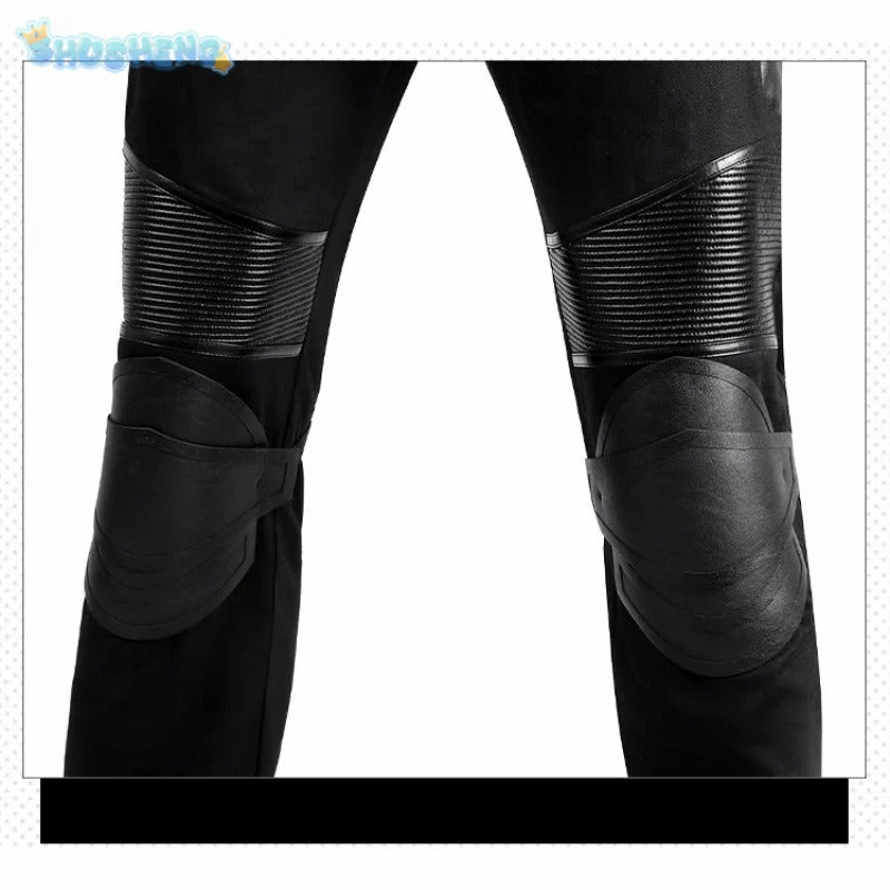 Geralt Witcher 3 Wild Hunt Cosplay Geralt Costume Men Handsome Black Leather Coat Belt Gloves Party Halloween Uniform Full Set
