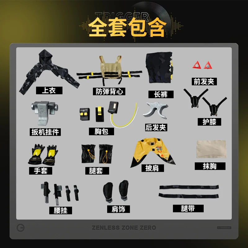 Trigger Cosplay Costume Game Zenless Zone Zero Uniform Halloween Carnival Party Christmas Play Role Clothes Clothing