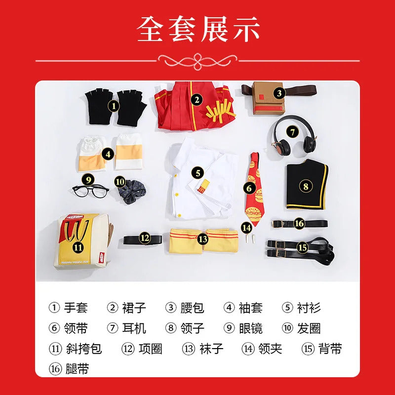 Anby Demara Cosplay Zenless Zone Zero co-branded Costume Party Christmas Cute Set Accessories Props Full Set Woman Man Uniform