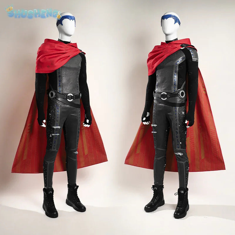 Movie Billy Kaplan Cosplay Agatha Cos All Along Costume Shoes Cloak hair accessories belts men fantasy Halloween party uniform