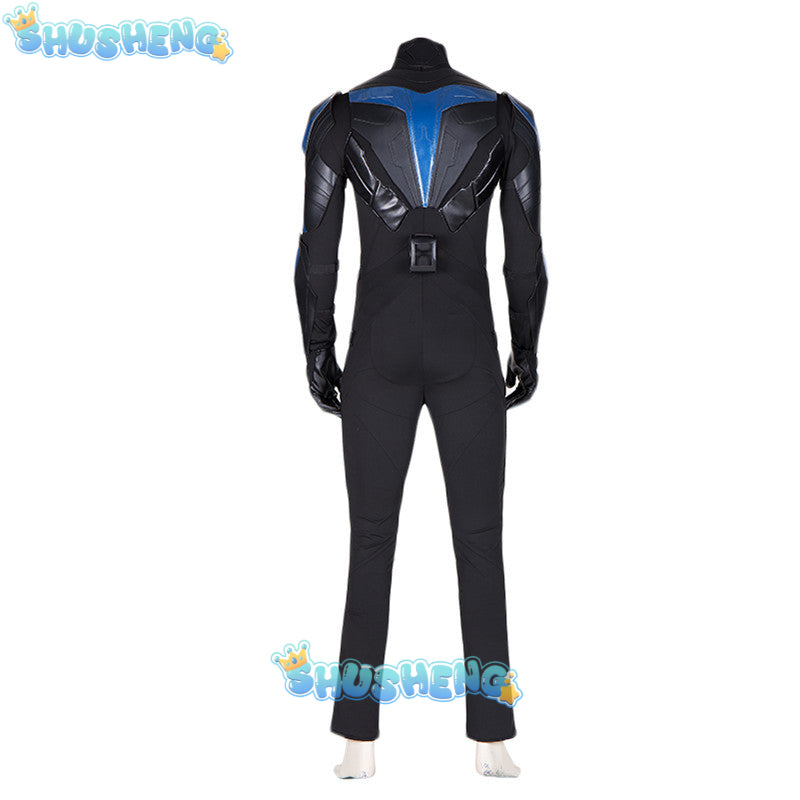 Titans Nightwing Cosplay Costume Carnival Halloween Cosplay Dick Grayson Jumpsuit Superhero Robin Outfit Fancy Men Costume