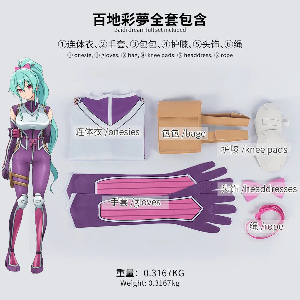 Momochi Ayame Cosplay Costume Jumpsuit Anime I'm Living with An Otaku NEET Kunoichi Headwear Halloween Party Women Girls Props