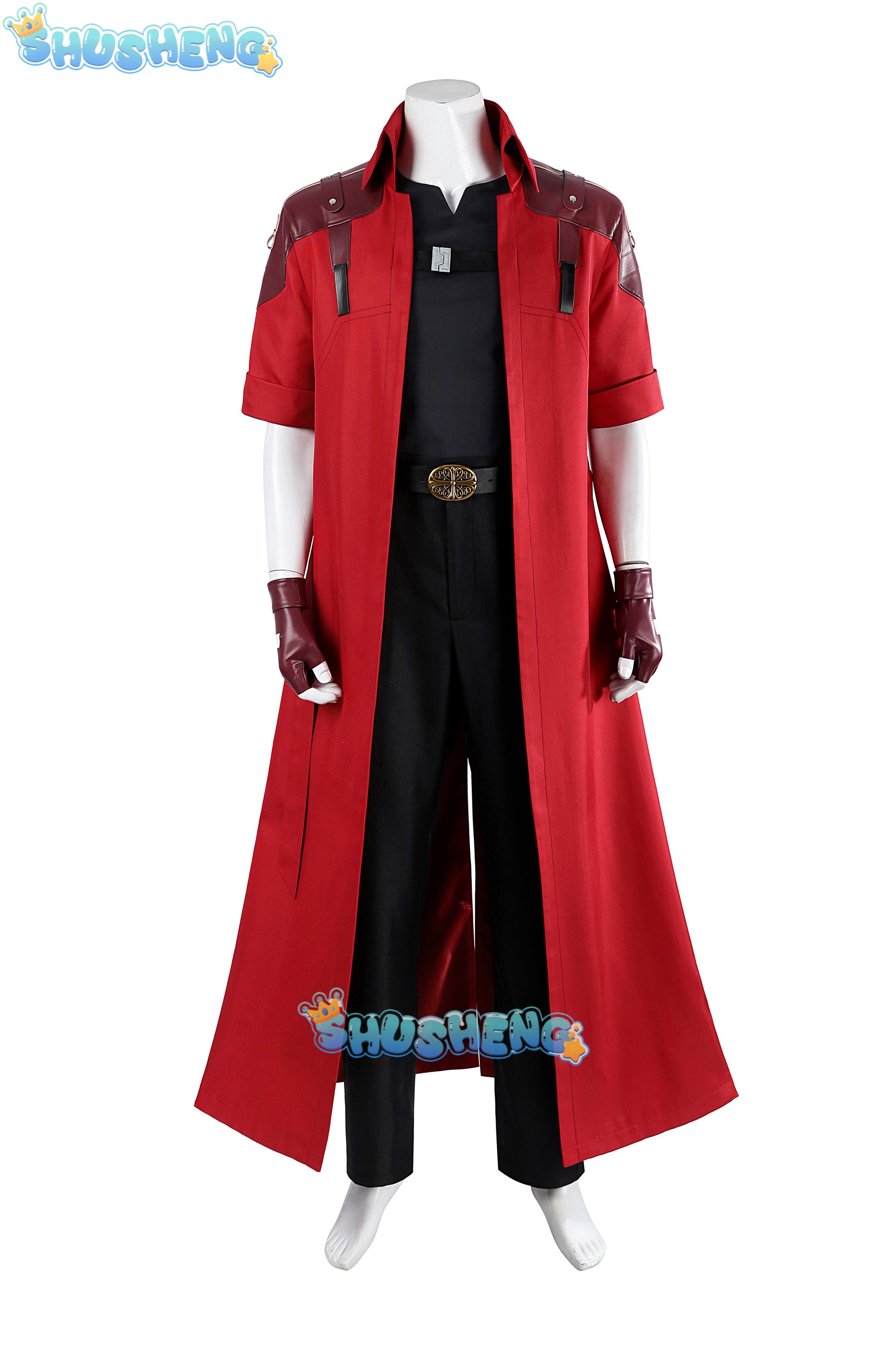 Devil Cos May Cry 3 Cosplay Costumes Dante Men's Game Uniforms Wig Red Long Poncho Jacket Set Halloween Carnival Costumes