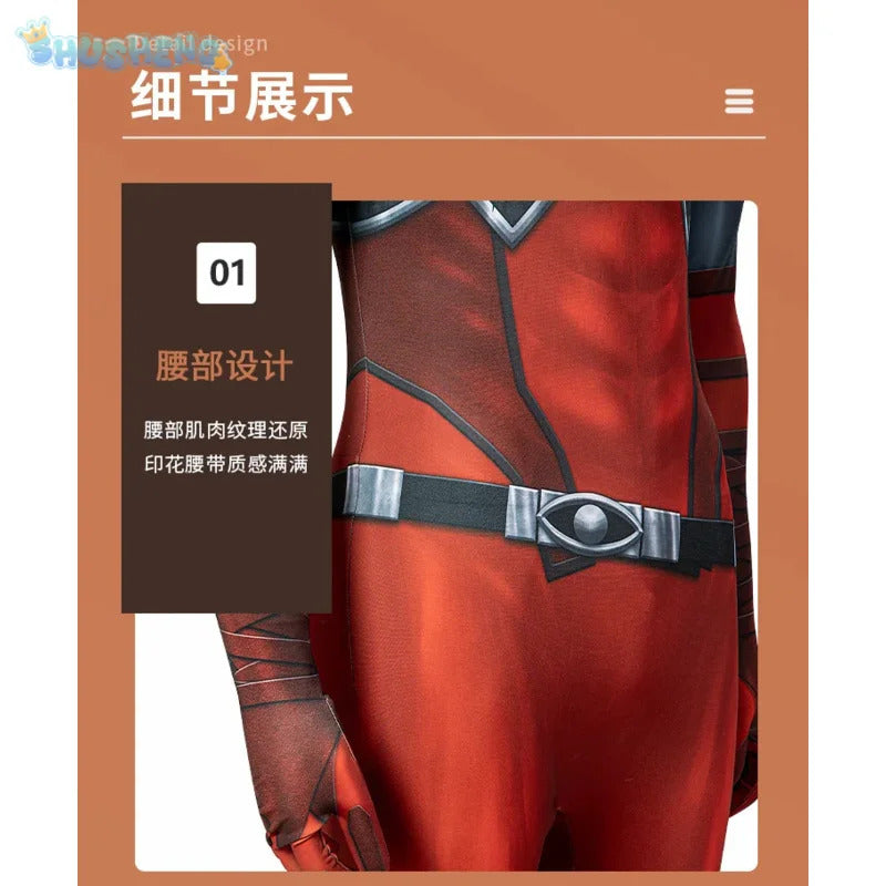 Link Yiga Clan Zelda: Tears of the Kingdom Cosplay Costume Halloween Tight jumpsuit Uniform Men's Fantasy Mask Headset Prop Set