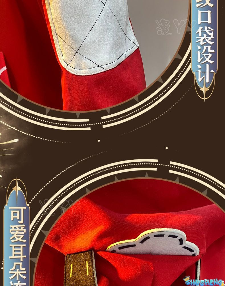 Prisoner Luca Balsa Cosplay Game Identity V Cosplay Costume Red Uniforms Coat Hat Wig Suits Party Play Clothes for Men Women