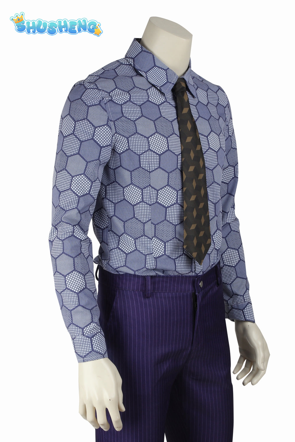 The Dark Knight Joker Cosplay Purple Jacket Uniform for Adult Costumes Clown Heath Ledger Suit Dress Up Party