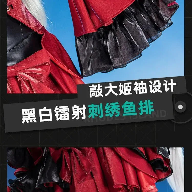 Arknights Skadi the Corrupting Heart Cosplay Costume Abyssal Hunters Uniform Halloween Carnival Party Clothing