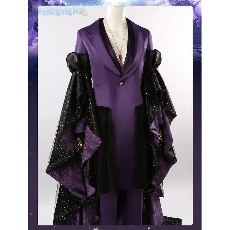 Game Twisted Wonderland Cosplay Vil Schoenheit Costume Tail necklace gloves purple gorgeous sexy dress Halloween uniform XS-XXXL