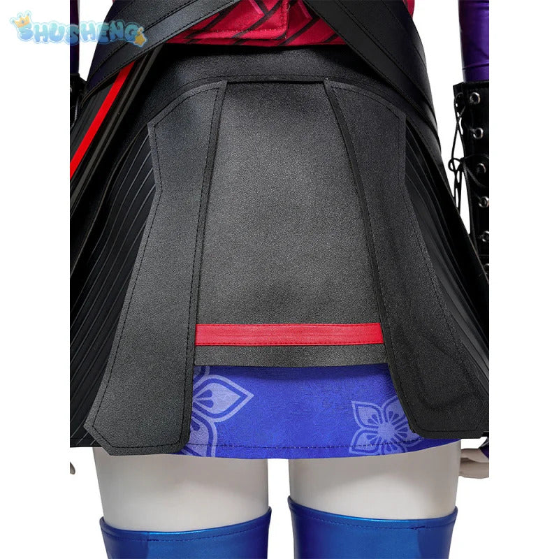 Shusheng-R Superhero Elizabeth Braddock Cosplay Psylocke Betsy Braddock Costume Women's Fantasia Uniform Halloween Party Fashion Full Set