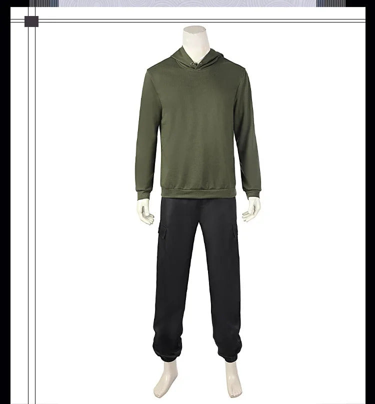 Riddler Edward Nygma superhero Bat Cosplay Costume Mask, jacket, pants, glasses, hoodie, hat, glove set men's fantasy uniform