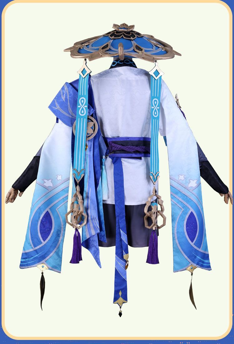 Wanderer Cosplay Anime Game Genshin Impact Costume Fashion Uniform Full Set Halloween Role Play Clothing