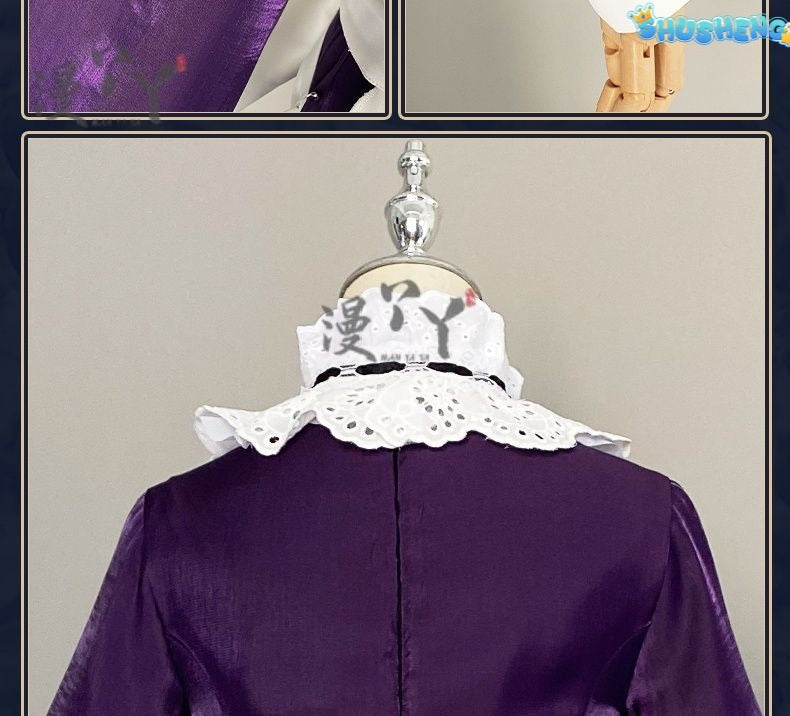 Game Reverse:1999 Tuesday Christine Cosplay Costume St. Pavlov Foundation Deep Purple Maid Dress Woman Sexy Cute Party Suit