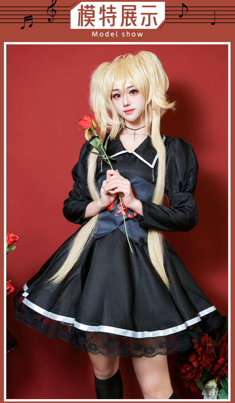 Anime Shugo Chara Cosplay Costumes Hoshina Utau Dresses Tsukiyomi Utau Girl's Princess Dress Suit Halloween Party Wigs Gifts