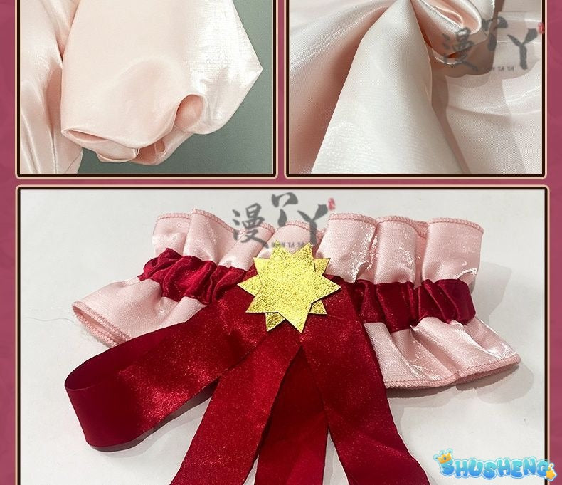 Anime Cardcaptor Sakura Card Captor Kinomoto Sakura Cosplay Costume Pink Princess Dress Woman Sexy Cute Birthday Party Suit