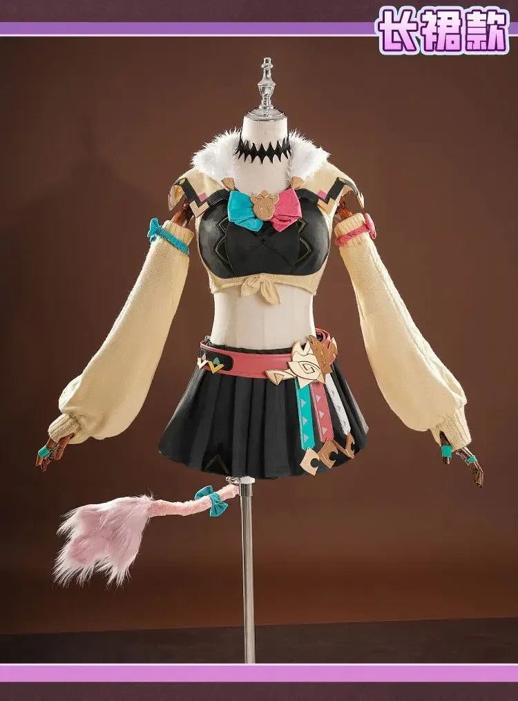 Genshin Impact Varesa Cosplay Costume Belt dress mask tail props accessories uniform Halloween party sweet Woman New Varesa set