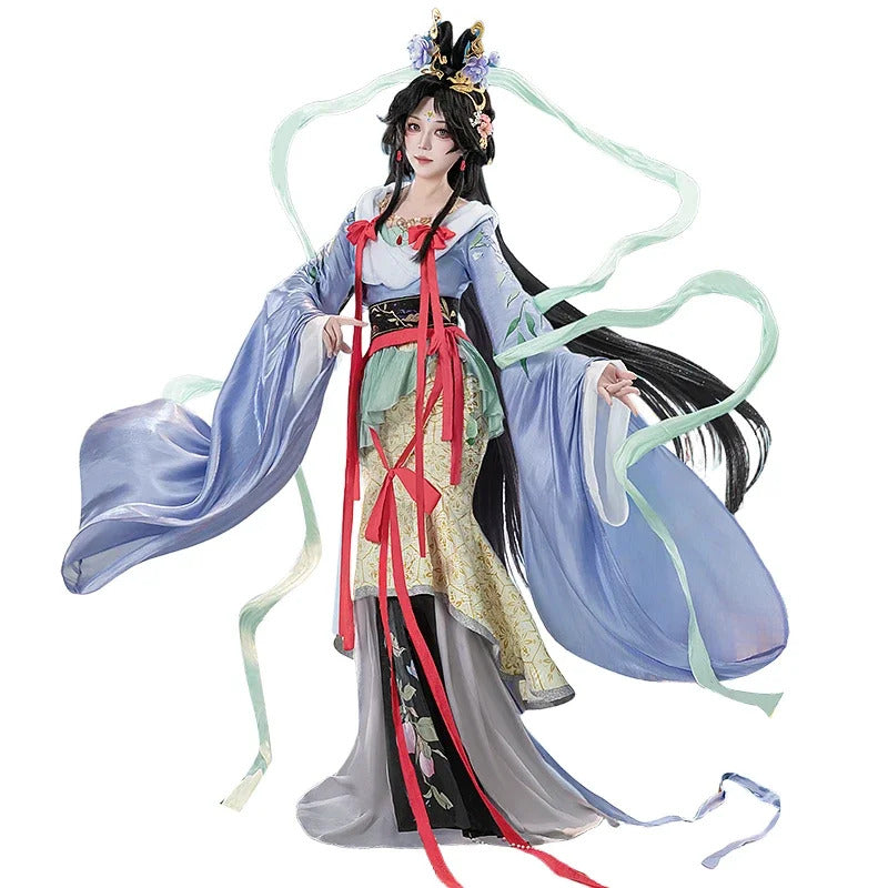 Game Reverse:1999 Jiu Niangzi Cosplay Costume Halloween Carnival Chinese Style Gorgeous Hanfu Dress Accessories Prop Woman Set