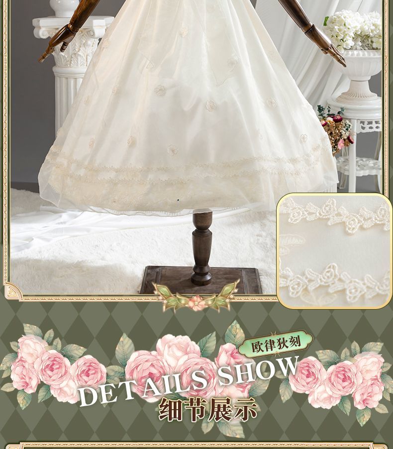 Eurydice Little Girl Cosplay Game Identity V Costume Girl Memory Alice Dress Headgear Wig Set Halloween Party Outfit Women