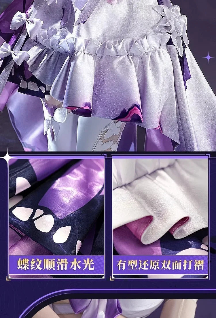 Shusheng Honkai Star Rail Castorice Cosplay Costume Dress Headwear Earrings Halloween Party for Women Girls Carnival Cos Props