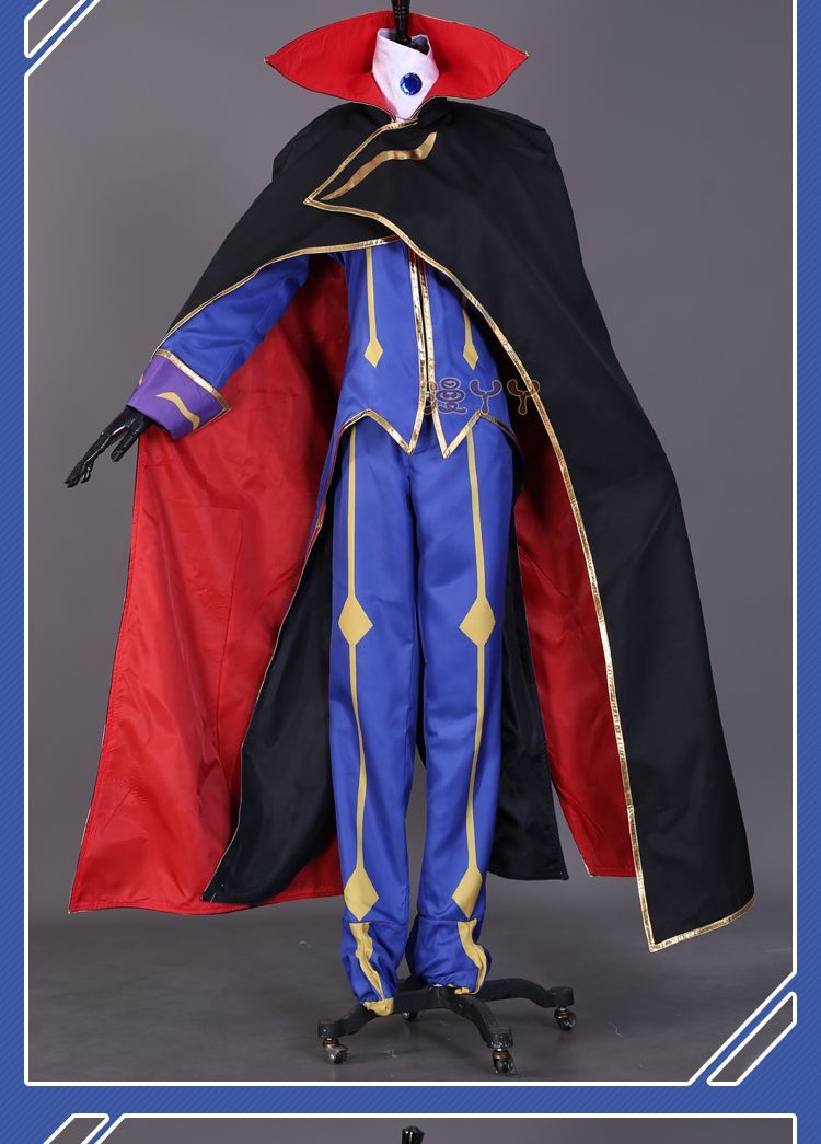 Anime Code Geass Lelouch of the Rebellion R2 Zero Outfits Cosplay Costume