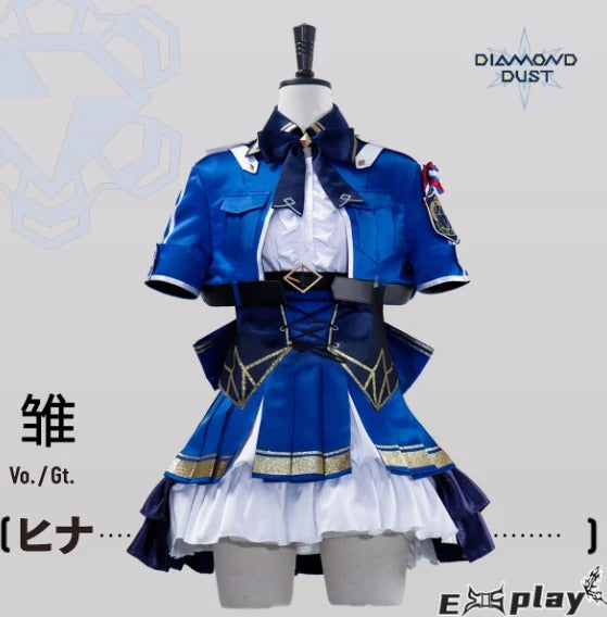 Diamond Dust Hina Rin Nana Ai Cosplay GIRLS BAND CRY gbc hina Costume Halloween Party Fashion Dress Wig Props Uniform Woman Set