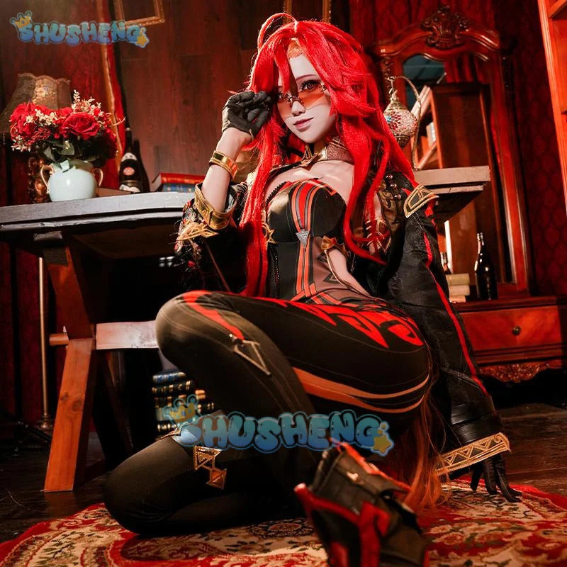 Mavuika Cosplay Costume Game Genshin Impact Uniform Halloween Carnival Party Christmas Play Role Clothes Clothing for Women