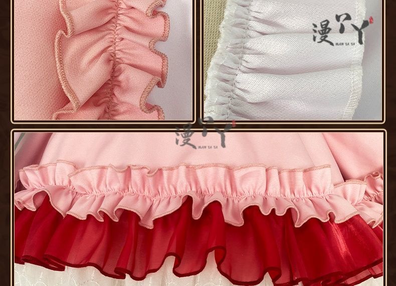Honkai Impact 3 Cosplay Elysia Blossoming Spring Dress Lolita Cosplay Costume With Bow Game Halloween Costume