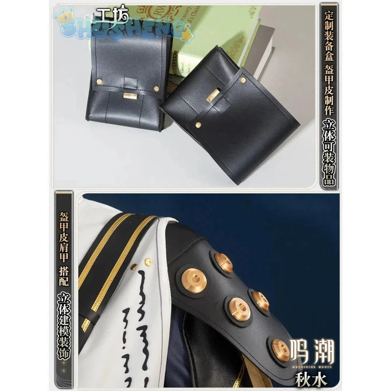 Wuthering Waves Aalto Intelligence Merchant Cosplay Costume Fashionable Handsome Accessories Props Halloween Party Men Uniform