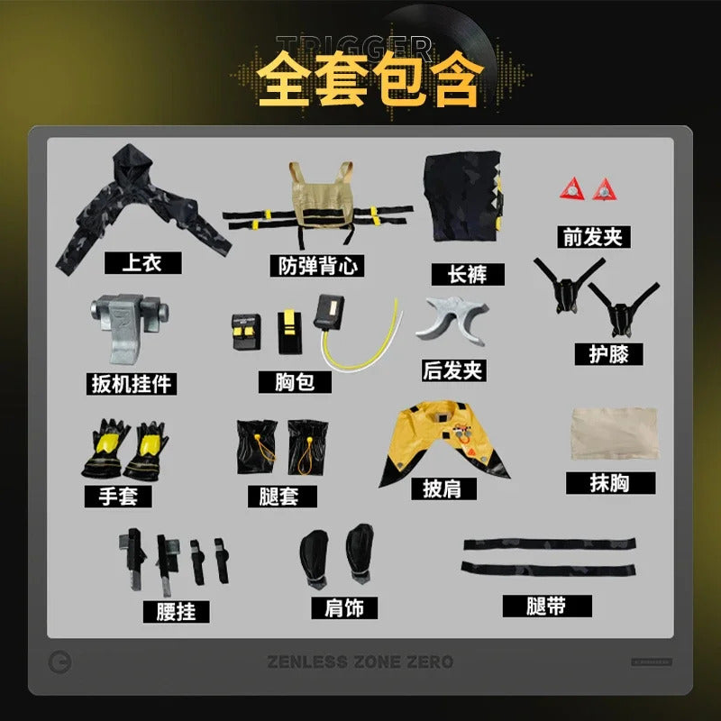 Trigger Cosplay Costume Game Zenless Zone Zero Uniform Halloween Carnival Party Christmas Play Role Clothes Clothing