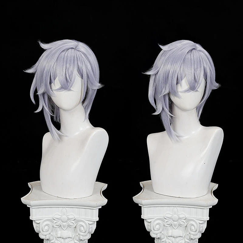 Honkai Star Rail Moze Cosplay Wig Gray Short Hair Xianzhou Yaoqing The Crow-Feathered Weirdo Halloween Party Women Men Shusheng
