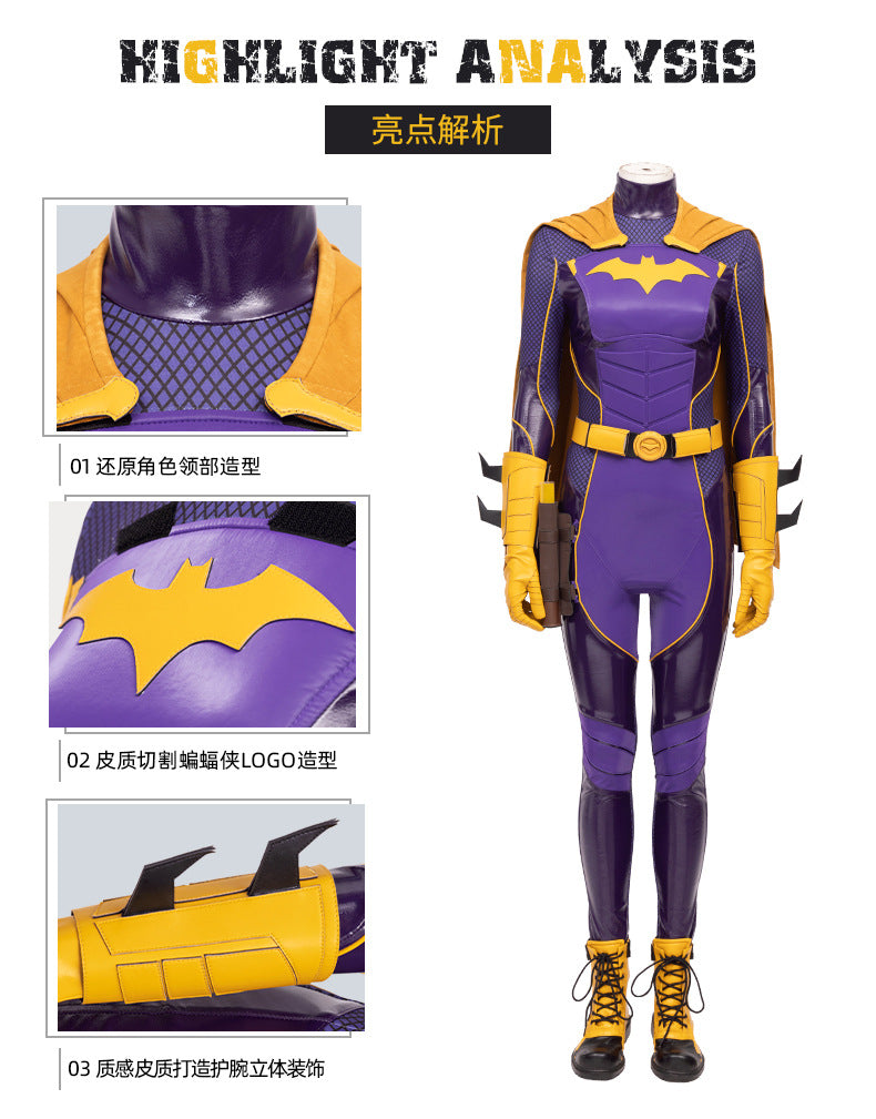 Game Gotham Knights Batgirl Cosplay Costumes Woman Superhero Zentai Suit Halloween Bodysuit Adults Outfit Jumpsuit