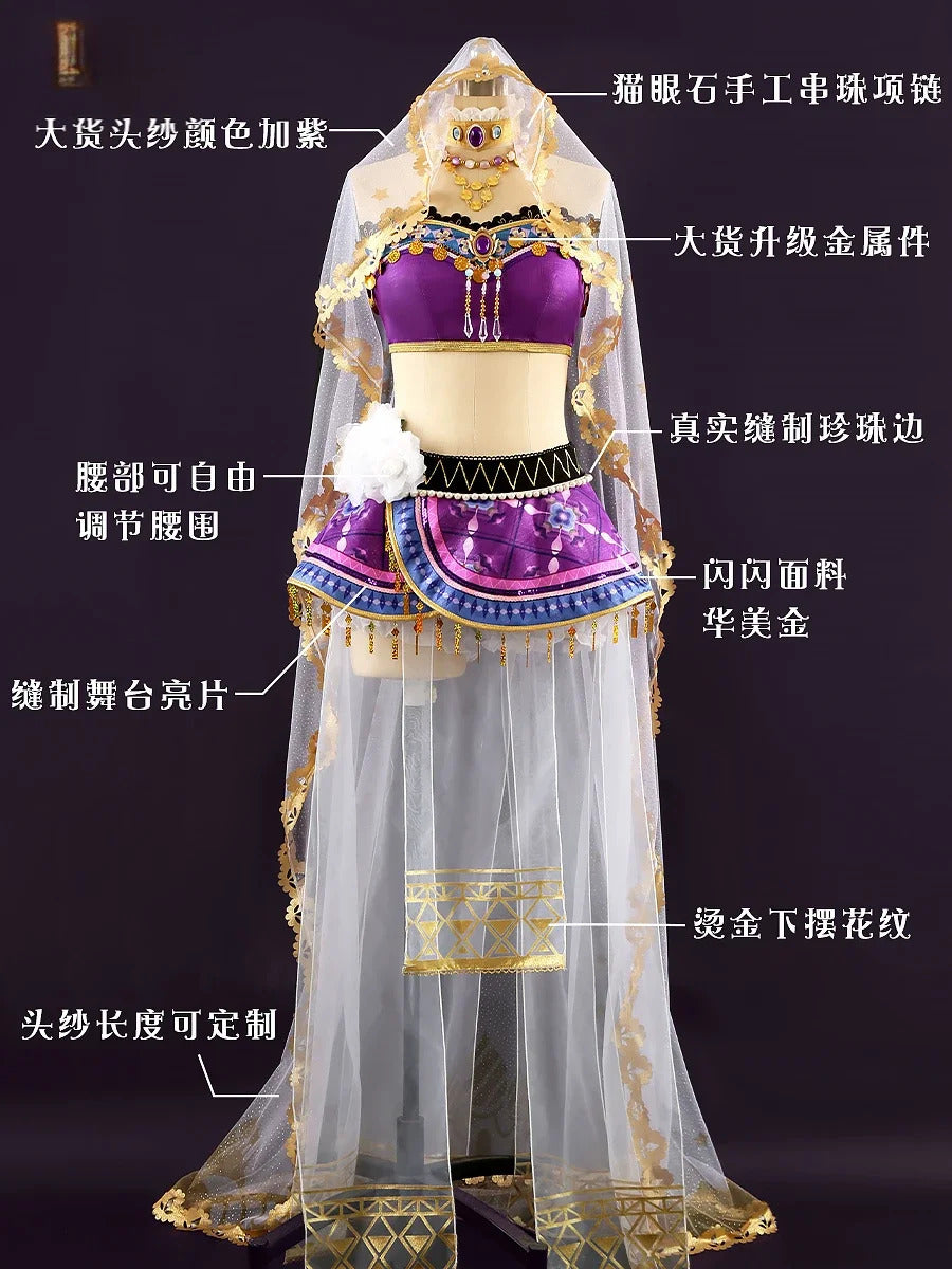 Anime Nozomi Tojo Love Live!Cosplay Muse dancer Costume Halloween Party Sexy Dress Accessories Prop Set Women Gorgeous Uniform
