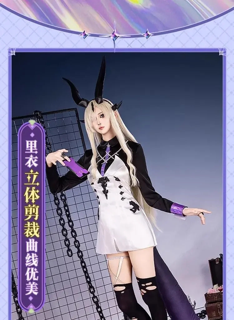 Arknights Necrass Eblana Cosplay Costume Uniform Halloween Carnival Party Christmas Play Role Clothes Clothing
