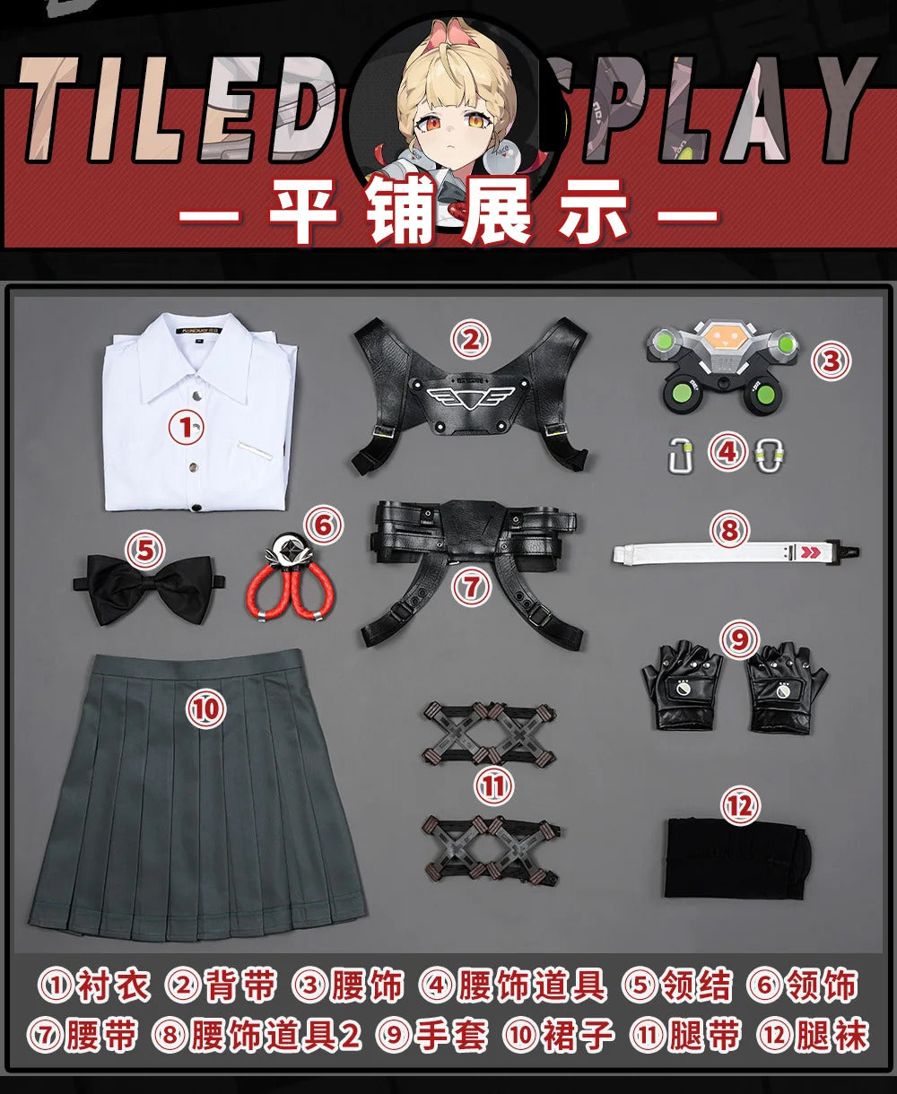 Game Zenless Zone Zero Alice Thymefield Cosplay Costume Uniform Halloween Carnival Party Christmas Play Role Clothes Clothing