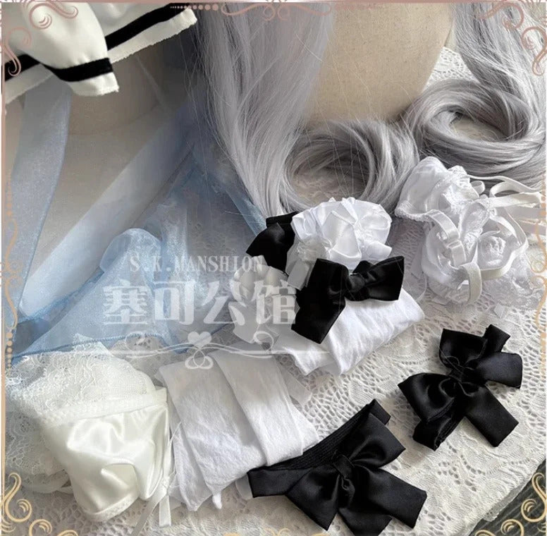 Cinderella Goddess of Victory: Nikke Cosplay Costume Lolita Sweet Maid Dress Accessories Socks Wig Props Halloween Girl Uniform