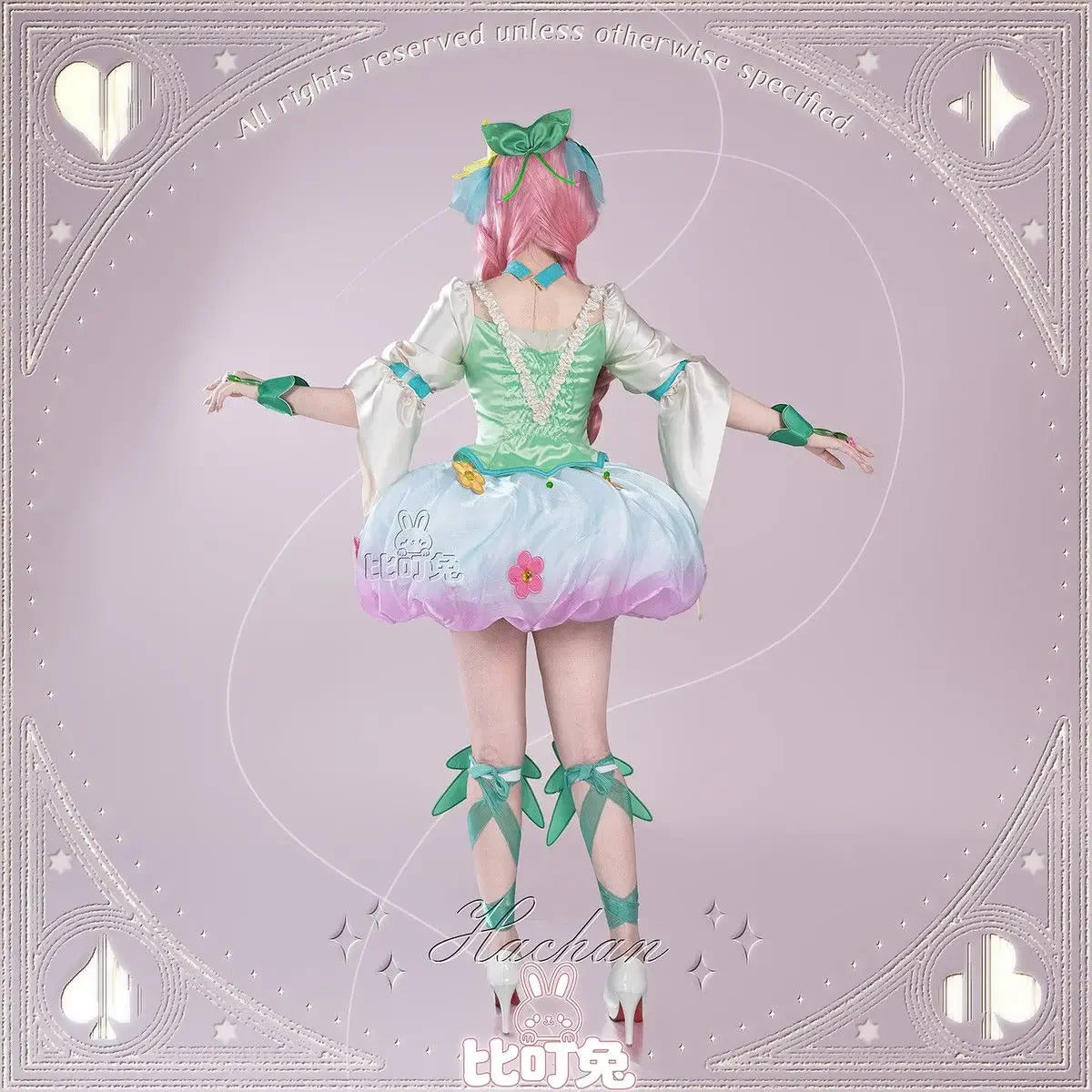 Anime MIRAI DAYS Ha-chan Cure Felice Cosplay Costume Lolita dress accessories props wigs sweet Halloween woman ha-chan uniform