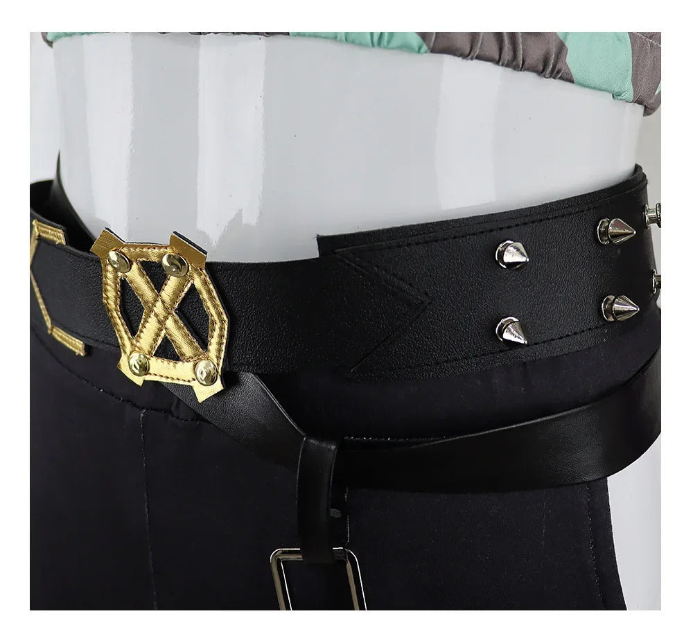 LoL Arcane Jinx Cosplay Costume Hat Finger Cover Outfits Women Vest Shorts Belt Gloves Halloween Carnival Suit Shusheng