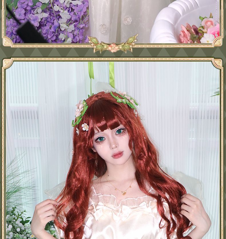 Eurydice Little Girl Cosplay Game Identity V Costume Girl Memory Alice Dress Headgear Wig Set Halloween Party Outfit Women