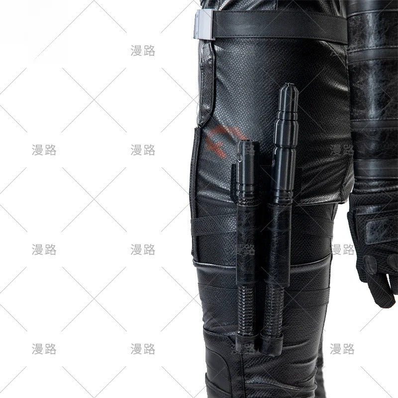 Superhero Matt Murdock Movie Daredevil 2 Cosplay Costume Halloween Men High Quality Leather Tight jumpsuit Gloves Props New Set
