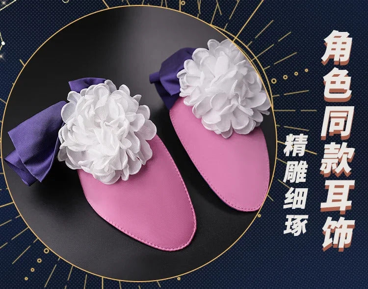 Shusheng-R Anime Date A Live Mukuro Hoshimiya Cosplay Costume Dress Spirit Form Outfit Lilac White Astral Qipao Halloween for Women Girls