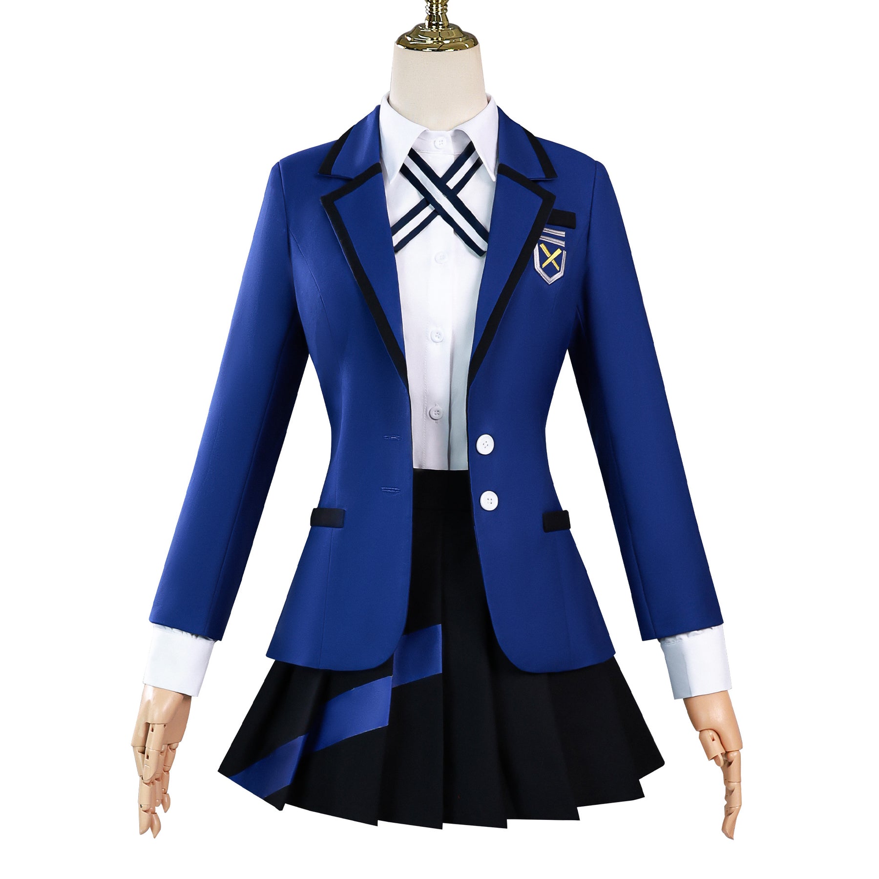 Nyaan Cosplay Anime Gundan Cosplay Costume Nyaan JK School Uniform Dress Wig Suit Halloween Cos Outfit for Girl Woman