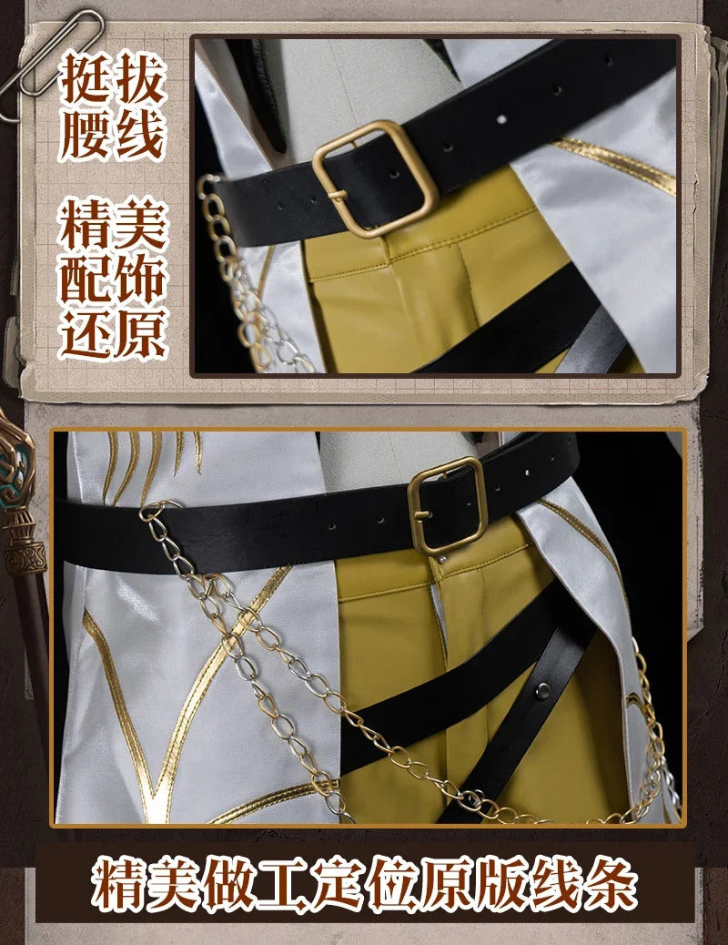 Identity V Demi Bourbon Barmaid Proofreader Skin Game Suit Vintage Fashion Cosplay Costume Halloween Party Outfit