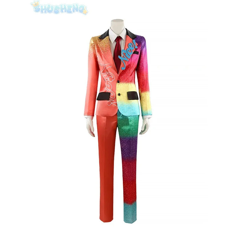 Anime Ensemble Stars Nice Arneb Thunder Cosplay Costume Colorful personalized suit shirt tie pants set Halloween party uniform