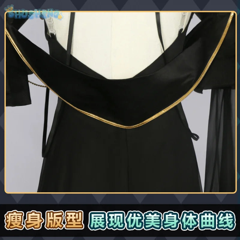 Code Geass cosplay C.C. New Halloween carnival sexy black evening dress party dress accessories prop C.C. A set of women